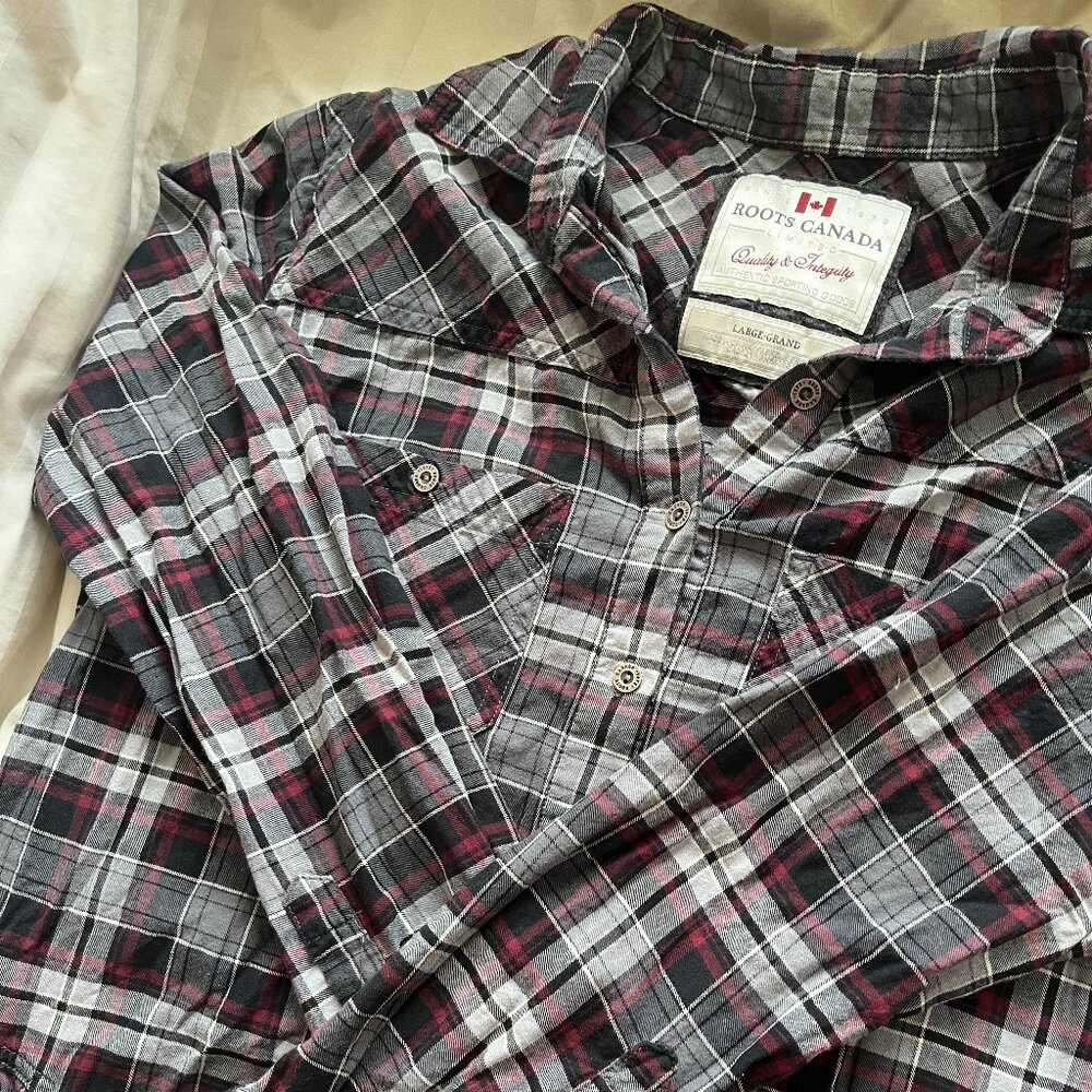 Plaid Roots T-Shirt Dress (Large)